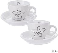Ceramic ANGEL Cup & Saucer Set 0.09l 2 pcs - Set of Cups