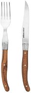 Set Steak Knife and Fork, Stainless-steel/Wood - Cutlery Set