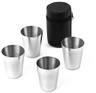 Glass ORION Stainless steel casting 4 pcs+1 sleeve 0,03 l - Sklenice