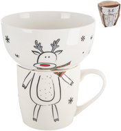 ORION Mug + bowl reindeer 0,35 l set - Breakfast Set