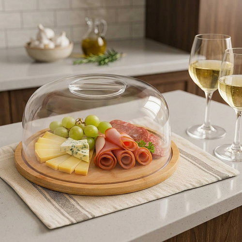 ORION Cutting board + lid diameter 26 cm bamboo/UH - Serving Board - Main image