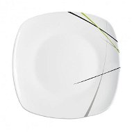 Orion Plate Porcelain GREEN Edge. Shallow - Plate