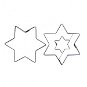 ORION Rozsdamentes acél kiszúró/közép Csillag 2db - Sütemény kiszúró