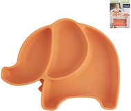 ORION Plate 23 × 18 cm children's split elephant silicone orange - Plate