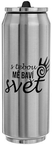 I ENJOY THE WORLD WITH YOU Thermos, Stainless Steel, 0.5l - Thermos - Main image