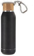 Orion Thermo palack, rozsdamentes acél/bambusz 0,6 l fekete - Termosz