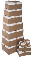 Paper Gift Box Gold/White 10 pcs - Storage Box