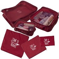 Reise-Set Organizer für den Koffer 6 Stück - rot - Aufbewahrungsbox