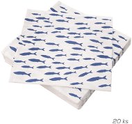 ORION SEA Napkin Paper Blue Fish 20 pcs 33x33cm - Paper Towels