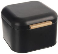 ORION BLACK Chlebovka 21,5 × 20 × 14 cm plech/bambus  - Breadbox