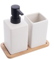 ORION Bathroom set dolomite/bamboo 2 + 1 white - Bathroom Accessory Set