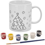 Orion Bögre - Karácsonyfa + festék + ecset, porcelán, 0,38 l - Bögre