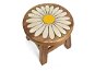 Stolička Oriental stolička dřevěná, dekor sedmikráska - Stolička