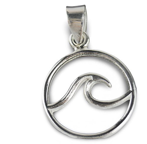 ORIENTAL Silver pendant Wave - 20 mm (Ag 925/1000, ) - Charm - Main image