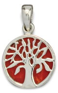 ORIENTAL Silver pendant Tree of Life in red field (Ag 925/1000, ) - Charm