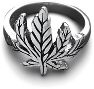 ORIENTAL Stříbrný prsten list, vel. 51 - Ring