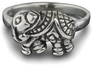 ORIENTAL Silver ring Elephant, size 49 - Ring
