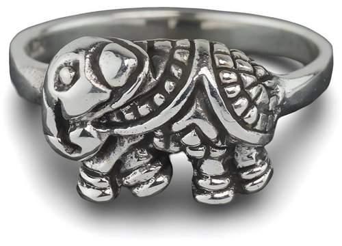 ORIENTAL Silver ring Elephant, size 54 - Ring - Main image