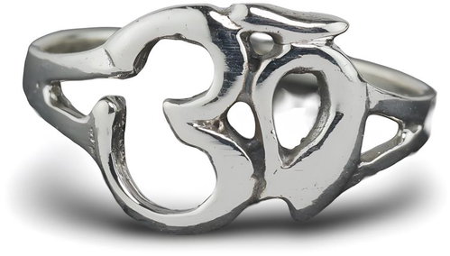 ORIENTAL Silver ring OM, single, size 54 - Ring - Main image