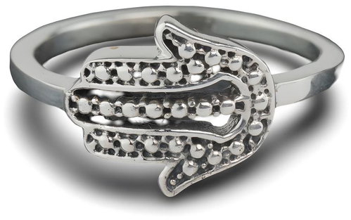 ORIENTAL Silver ring Hand of Fatima, size 51 - Ring - Main image