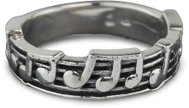 ORIENTAL Silver ring Notes, size 50 - Ring