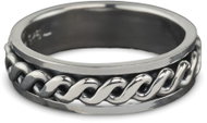 ORIENTAL Silver ring Double, braided, size 50 - Ring