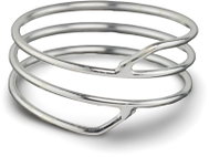 ORIENTAL Stříbrný prsten Trojřadý, tenký, vel. 58 - Ring