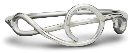 ORIENTAL Silver ring Violin key, size 55 - Ring - Main image