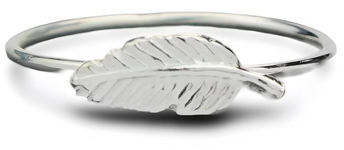 ORIENTAL Silver feather ring, size 56 - Ring - Main image