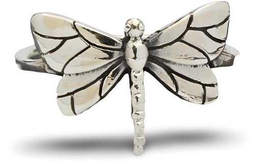 ORIENTAL Silver Dragonfly ring, size 54 - Ring - Main image