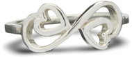 ORIENTAL Silver ring Infinity with hearts, size 54 - Ring