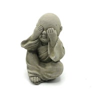 ORIENTAL Garden concrete decoration Little Monk - I can't see - Garden Decoration