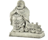 ORIENTAL Garden concrete decoration Buddha Hotei with ingots and lucky coins - Garden Decoration