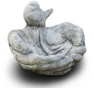 ORIENTAL Garden concrete decoration Bird feeder - hands - Garden Decoration