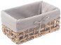 ORION Košík 27 × 17 × 13 cm šedý, vodní hyacint + textil  - Bread Basket