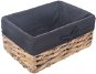 ORION Košík 31 × 21 × 14,5 cm černý, vodní hyacint + textil  - Bread Basket