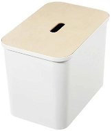 ORTHEX COLLECT Abfallbehälter 76 l weiß + Holzdeckel - Mülleimer