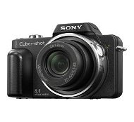 Sony CyberShot DSC-H3B černý (black), CCD 8.1 Mpx, 10x zoom Carl Zeiss, 2.5" LCD, Li-Ion, Face Detec - Digital Camera