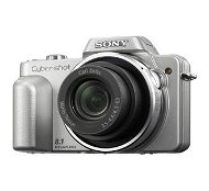 Sony CyberShot DSC-H3S stříbrný (silver), CCD 8.1 Mpx, 10x zoom Carl Zeiss, 2.5" LCD, Li-Ion, Face D - Digital Camera