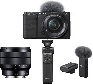 Sony Alpha ZV-E10 + 16-50mm f/3.5-5.6 + 10-18mm f/4.0 + Grip GP-VPT2BT + Microphone ECM-W2BT - Digital Camera