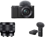 Sony Alpha ZV-E10 + 16-50mm f/3.5-5.6 + 10-18mm f/4.0 + Mikrofón ECM-W2BT - Digitálny fotoaparát