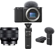 Sony Alpha ZV-E10 telo + 10-18mm f/4.0 + Grip GP-VPT2BT + Mikrofón ECM-W2BT - Digitálny fotoaparát