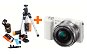 Sony Alpha A5100, White + 16-50mm Lens + Rollei Starter Kit - Digital Camera