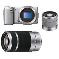 SONY Alpha NEX-5NYS silver + lenses 18-55mm (F3.5 - 5.6) and 55-210mm (F4 - 5.6) - Digital Camera