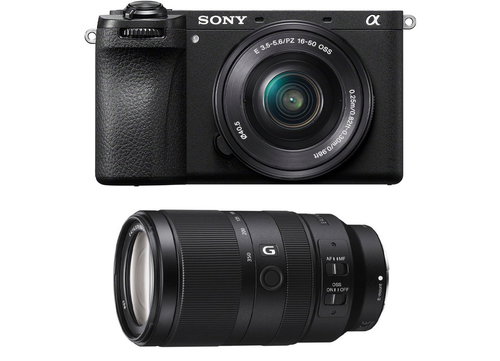 Sony Alpha A6700 + E PZ 16-50 mm f/3.5-5.6 + E 70-350 mm f/4.5-6.3 G OSS Main image Sony Alpha A6700 + E PZ 16-50 mm f/3.5-5.6 + E 70-350 mm f/4.5-6.3 G OSS - Digital Camera - Main image