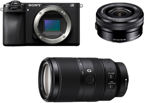 Sony Alpha A6700 + E PZ 16–50 mm f/3,5–5,6 + E 70-350mm f/4.5-6.3 G OSS Main image Sony Alpha A6700 + E PZ 16–50 mm f/3,5–5,6 + E 70-350mm f/4.5-6.3 G OSS - Set - Main image