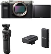 Sony Alpha A7C silver + GP-VPT2BT Grip + ECM-W2BT Microphone - Digital Camera