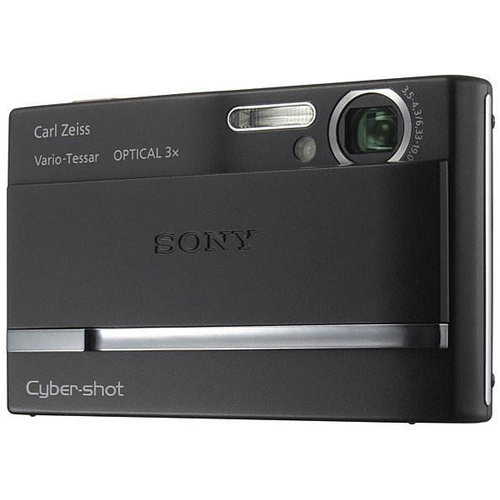 Sony CyberShot DSC-T9/B černý (black), CCD 6 Mpx, 3x zoom, 2.5" LCD, Li-Ion, MS DUO - Digital Camera - Main image