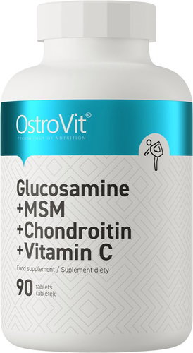 OstroVit Glucosamine + MSM + Chondroitin + Vitamin C 90 tablets - Joint Nutrition - Main image