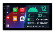 Ossuret Universal Car Radio 4 GB RAM, CarPlay, Android Auto, GPS Navigation, Bluetooth, WiFi, DSP - Car Radio